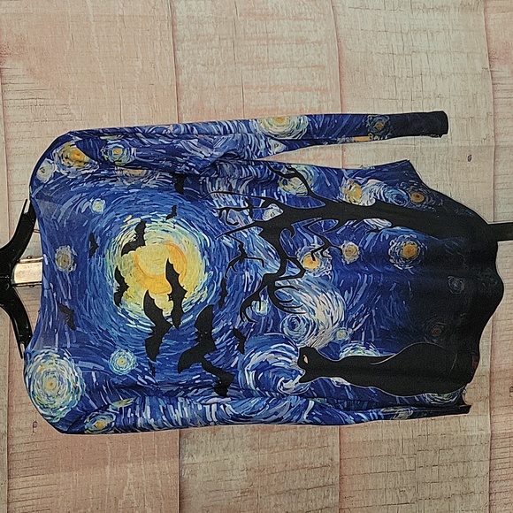 Halloween meets Starry Nights Blouse by One World - Picture 5 of 6